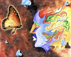 Electron Butterflies, Symbolic Painting